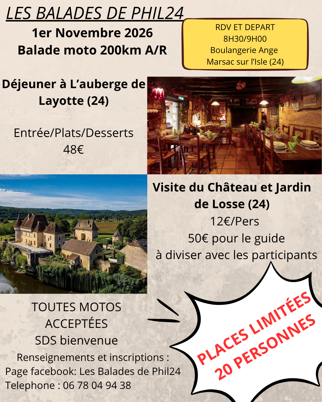 Sortie moto Les Balades de Phil24